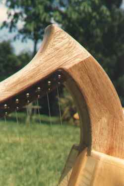 Detail Hals kleine Harfe
